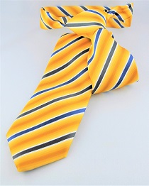 Dressy-Krawatte gestreift gelb PES k